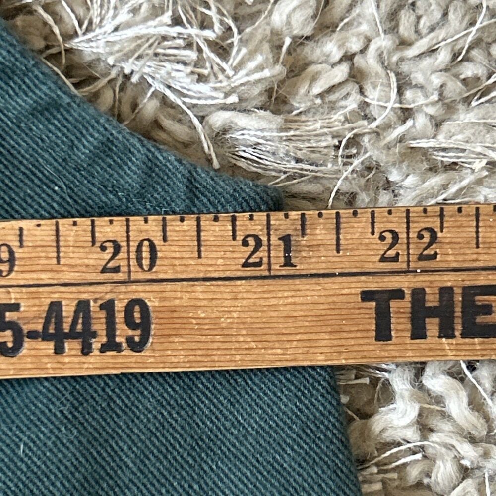 Lucy & Yak Jumpsuit Forest Green Denim One-Piece Dungaree Overalls Sz L 32 - Picture 10 of 12